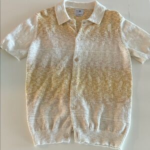 Men's Cream and Gold Sweater